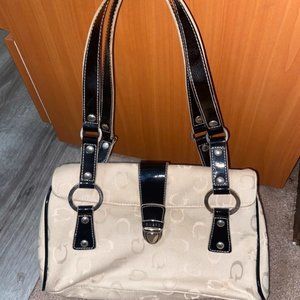 Beige and black Guess purse